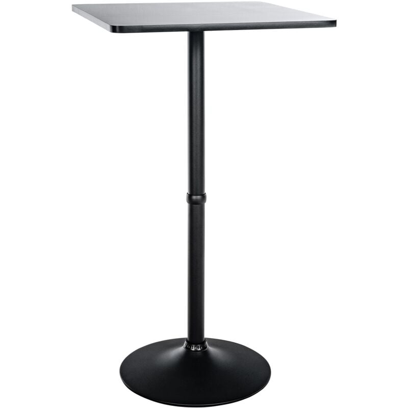 Mange debout / Table haute carrée 60x60 cm Noir / Noir