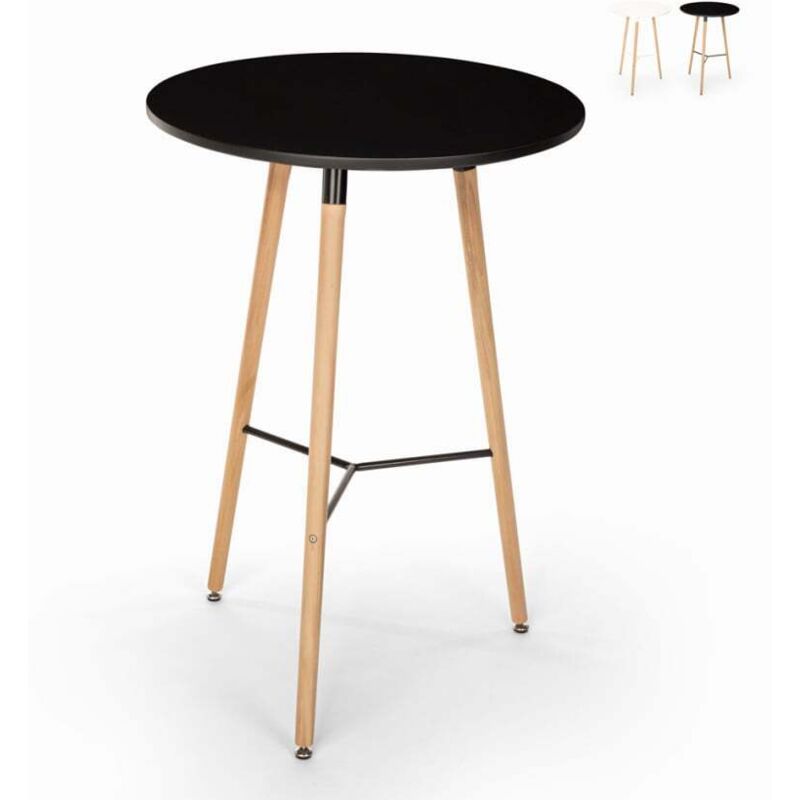 Table haute pour tabourets design scandinave en bois 60x60 rond en bois Shrub - Noir Table haute pour tabourets design scandinave en bois 60x60 rond en bois Shrub - Noir