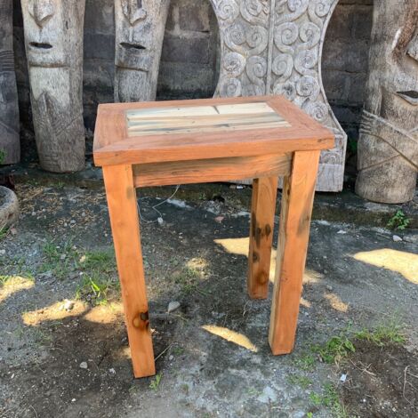 Table haute - Présentoir - Bois recyclé- Vendu par 1