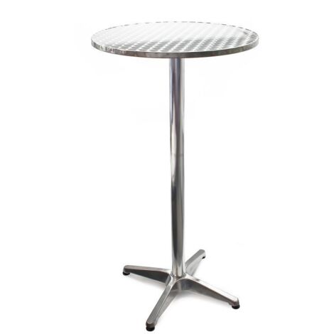 Table Haute Style Bistrot Bar 114 cm et dimaètre 60 cm.Aluminium Idéal Soirée , Terrasse, Barbecue, Fêtes