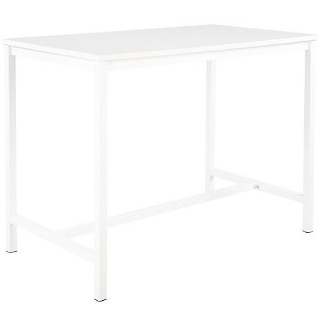 Table haute Swap L 140 x H 110 x P 80 cm Blanc - anthracite - Maxiburo