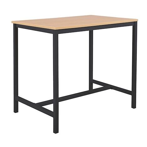 Table haute Swap L120 x H 110 x P 80 cm chêne clair - anthracite - Maxiburo