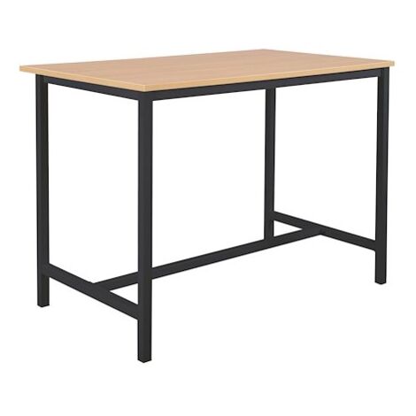 Table haute Swap L140 x H 110 x P 80 cm chêne clair - anthracite - Maxiburo