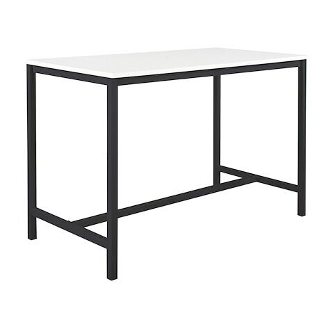 Table haute Swap L160 x H 110 x P 80 cm Blanc - anthracite - Maxiburo