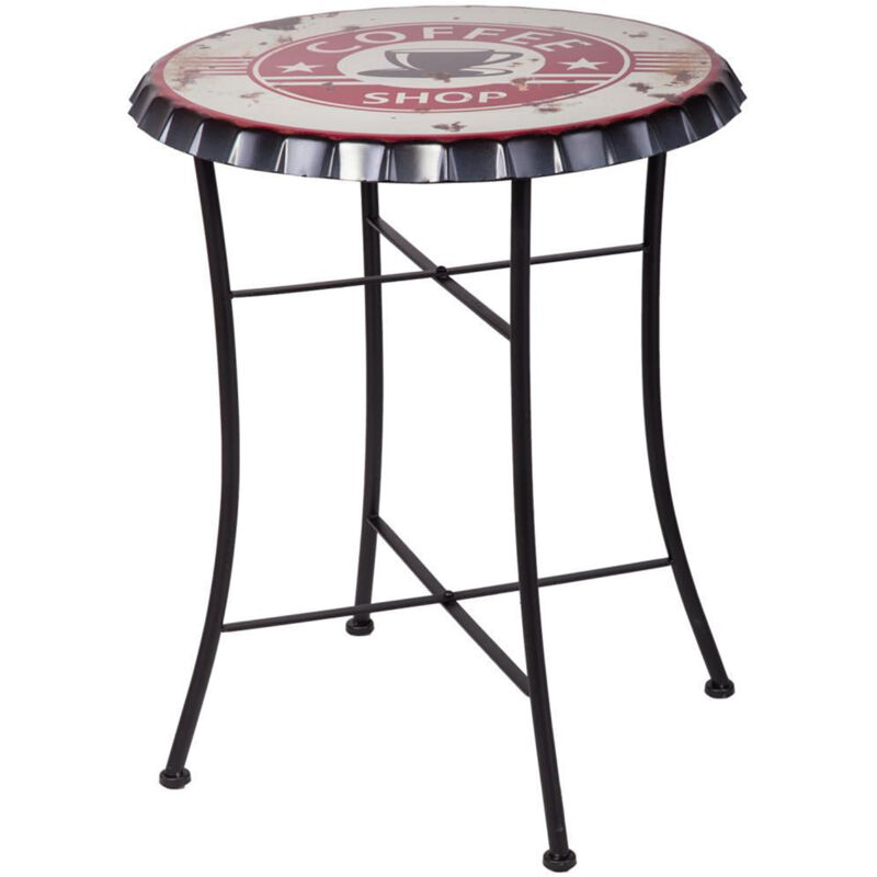 Table haute, table de bar en métal multicolore - diamètre 60 x Hauteur 75 cm Table haute, table de bar en métal multicolore - diamètre 60 x Hauteur 75 cm