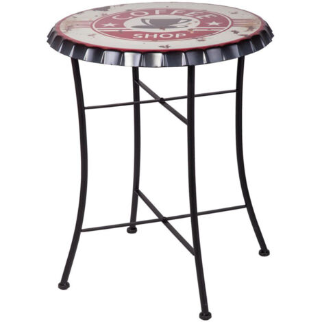 Table haute, table de bar en métal multicolore - diamètre 60 x Hauteur 75 cm