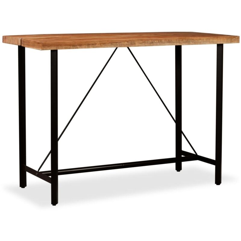 Table haute Table de bar - Mange-Debout Bois massif d'Acacia 150x70x107 cm BV479180 - BonneVie