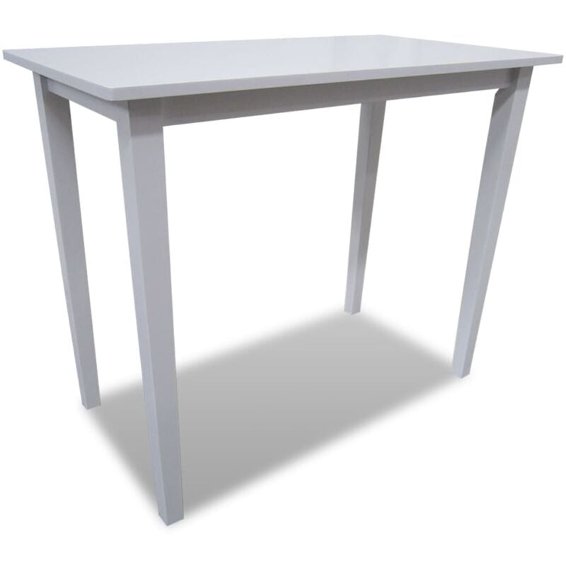 Bonnevie - Table haute Table de bar - Mange-Debout en bois Blanc BV424214