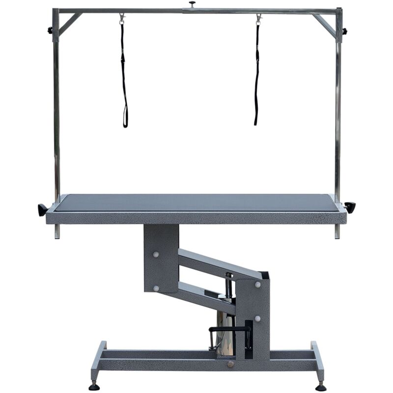 Table mecanique 'pluton' gris martele