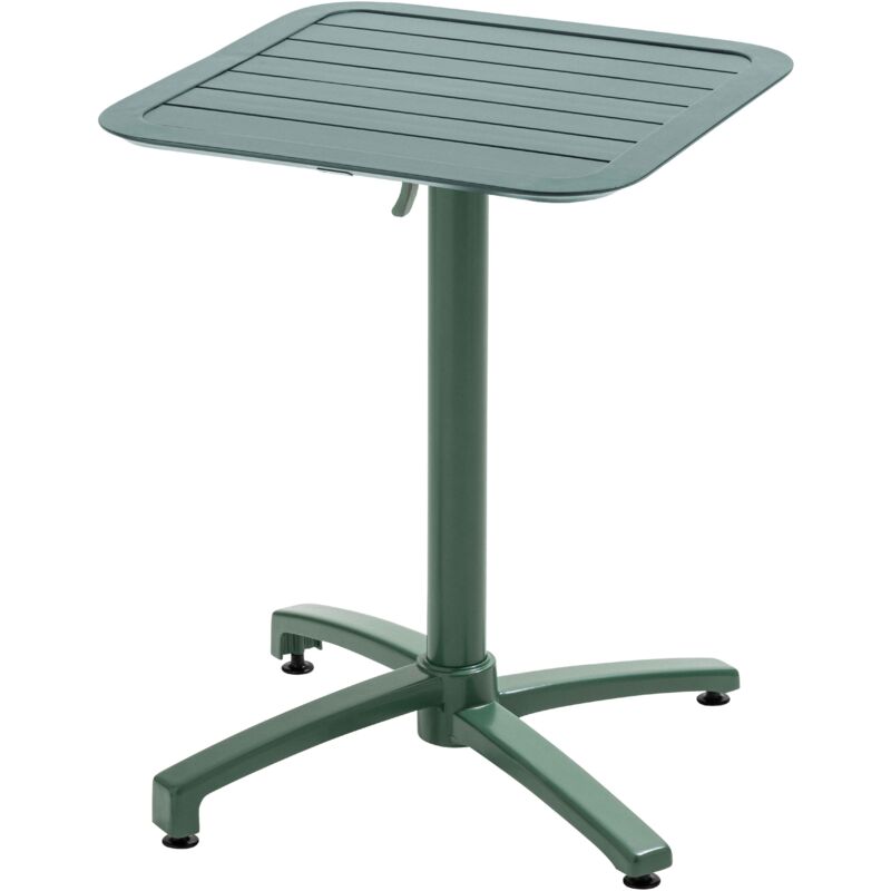 Table inclinable de terrasse 60 x 60 cm vert foncé