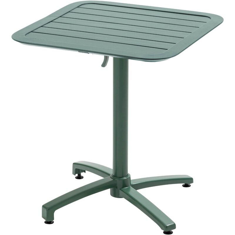 Table inclinable de terrasse 70 x 70 cm vert foncé