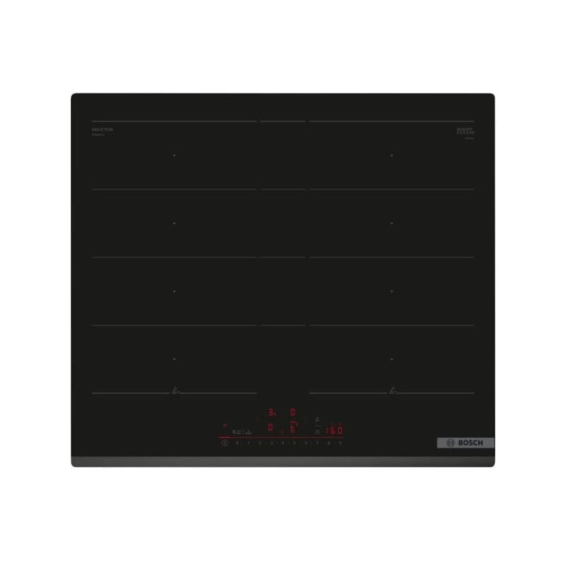 Bosch - Table induction 60cm SER6 - PXY63KHC1E Noir - 4-foyers - Home Connect