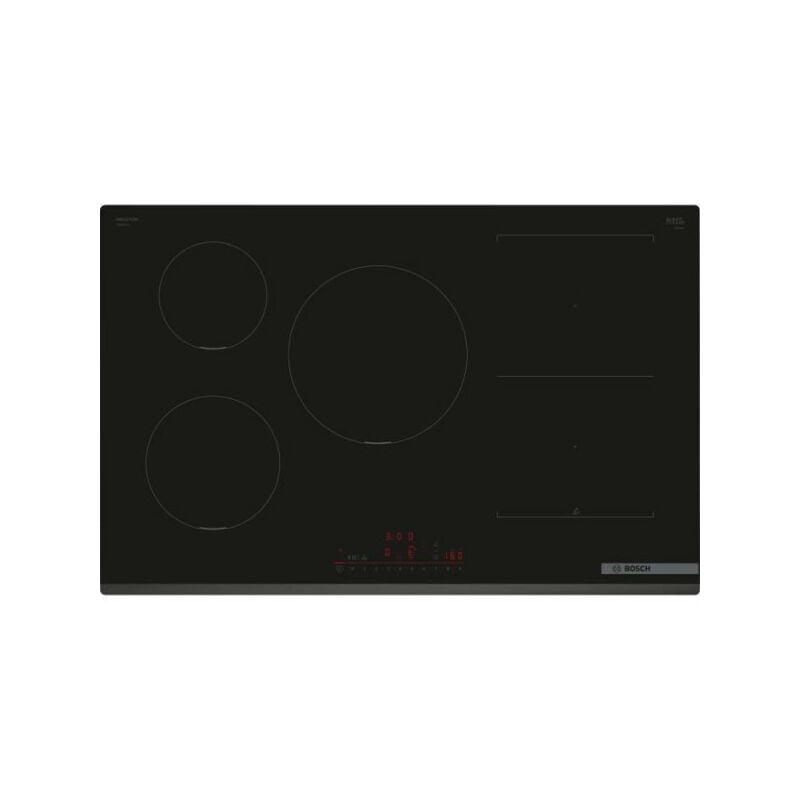 Bosch - Table induction grande largeur 5 foyers - L80 x P52 cm - PVW831HC1E