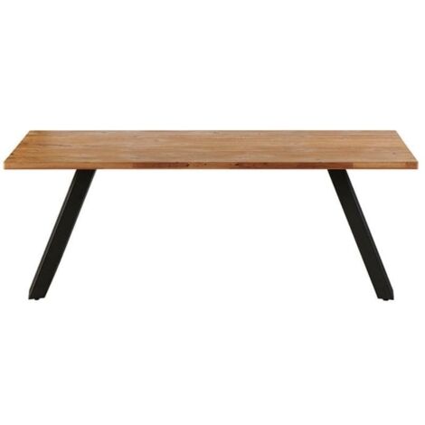 Table industrielle bois massif 200cm KENT Casita huilée miel - 200x90x75 cm - Kayu Meuble