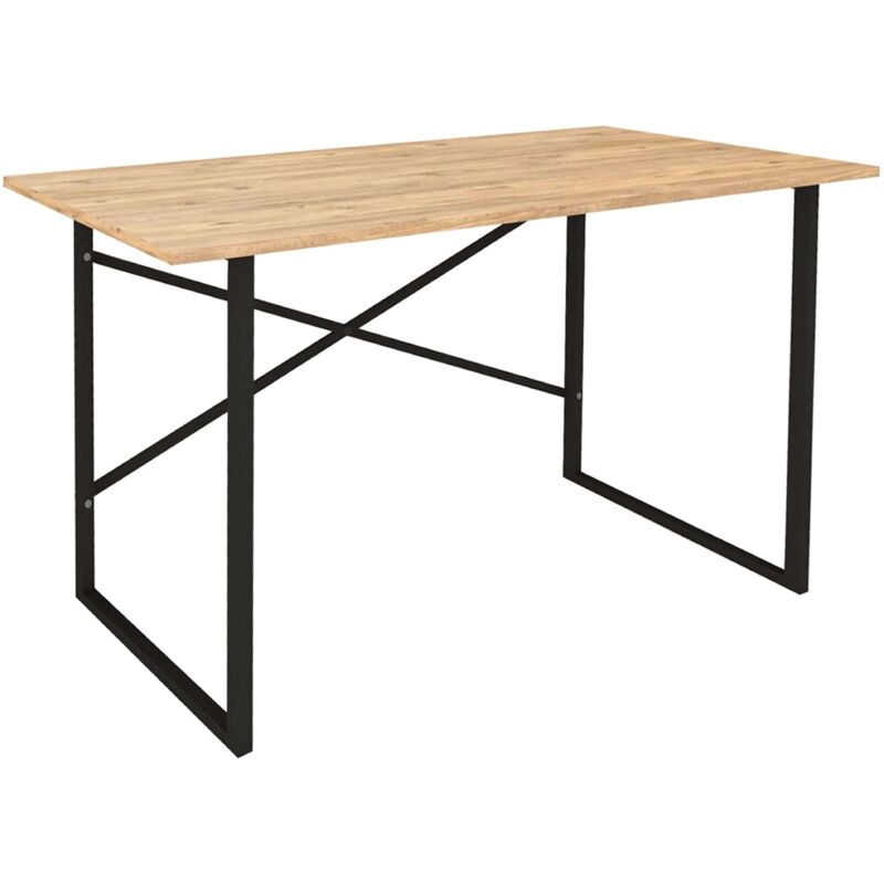 Miroytengo - Table industrielle Rus Roble et Black 120 cm