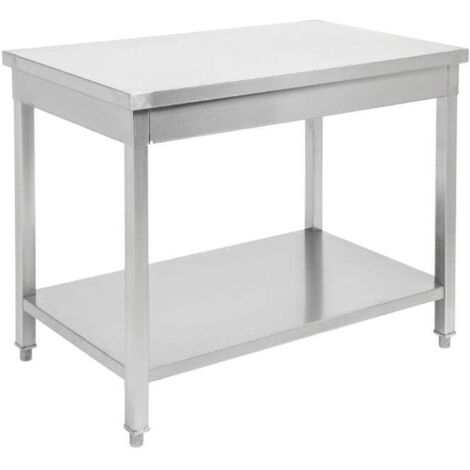 Table Inox avec Etagère - P 700 mm - L 600 mm