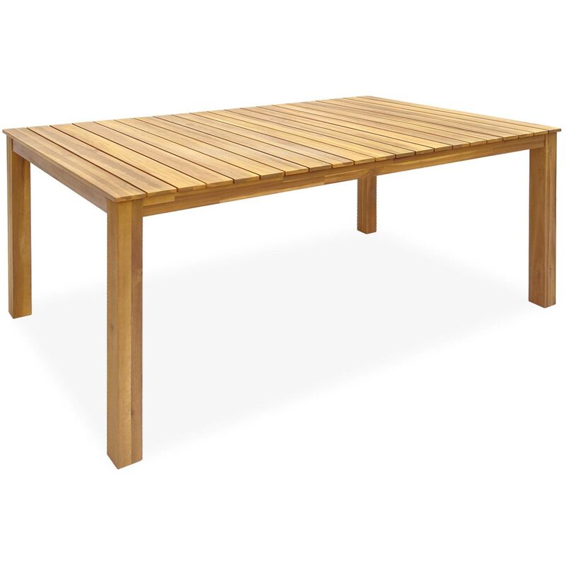 Table intérieur/extérieur en bois d'acacia clair. 4 à 6 places - Bois
