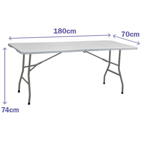 Table Klapptisch Marbueno Grau 70 x 74 x 180 cm