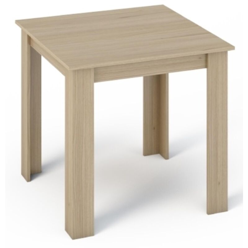 Table à Manger KONGO Chêne de Sonoma - Résistante aux rayures et à l'humidité - 80 x 80 x 75 cm