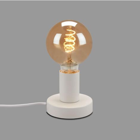 Table lamp 1 x E27 max. 10 W with cable switch White 100 x 90 mm