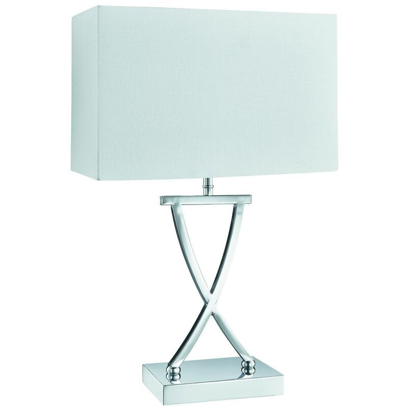 Searchlight Lighting - Searchlight Club - 1 Light Table Lamp Chrome with White Shade, E14