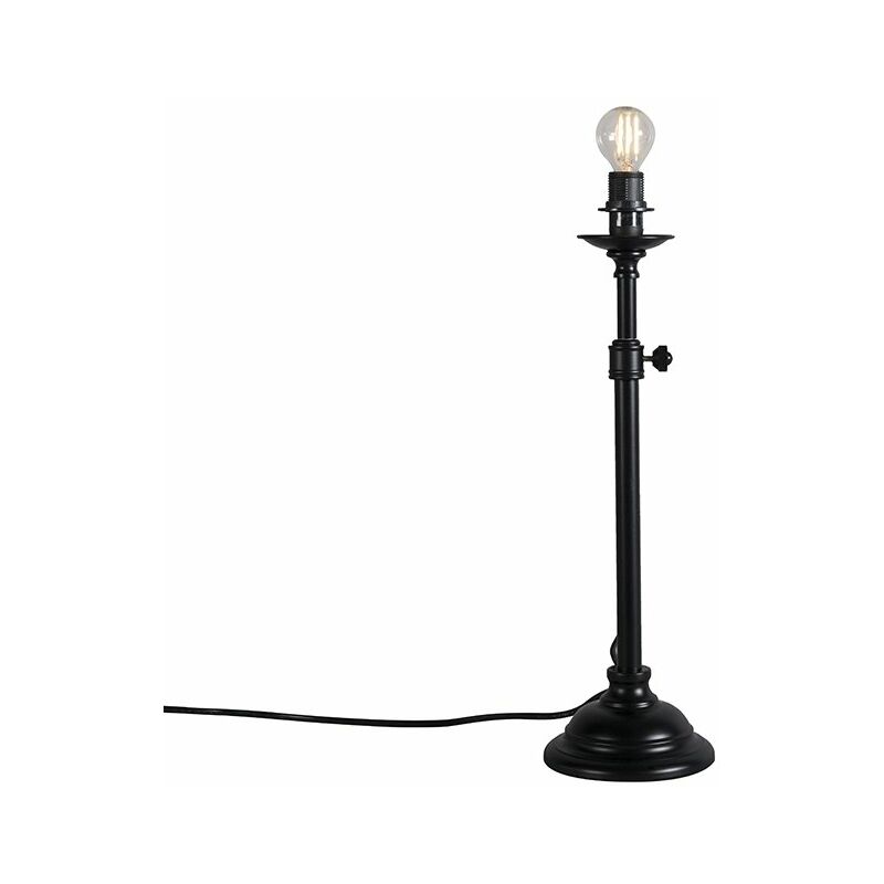 Classic Table Lamp Black Adjustable Without Lampshade - Accia