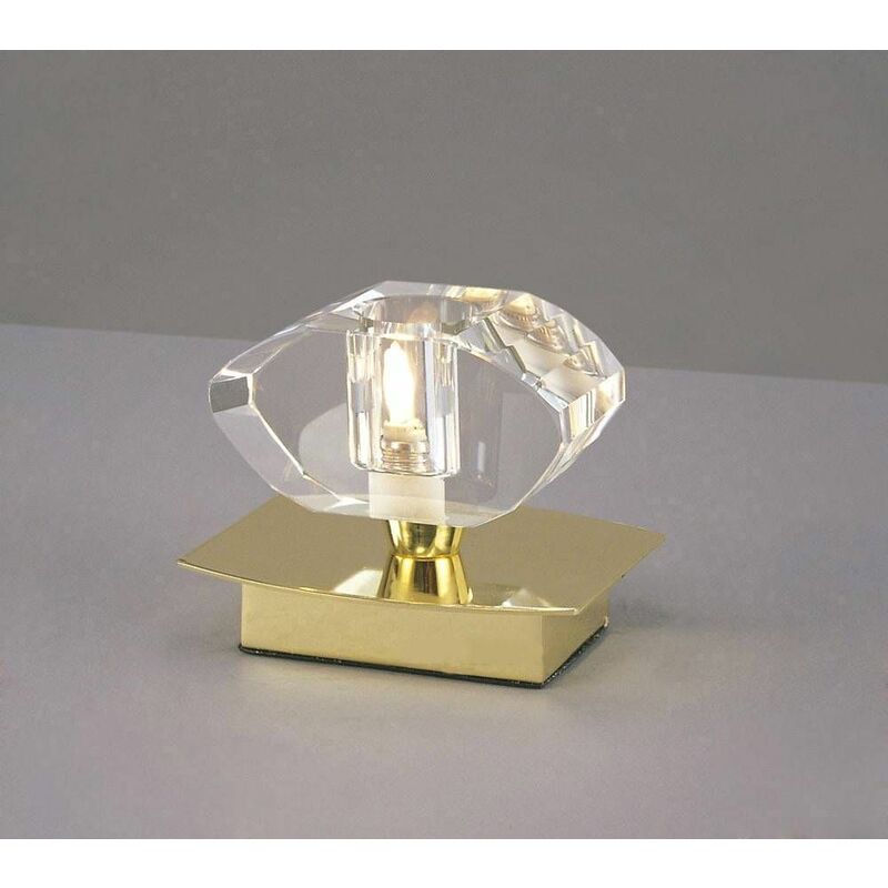 09diyas - Table lamp Alfa 1 Bulb G9, polished brass