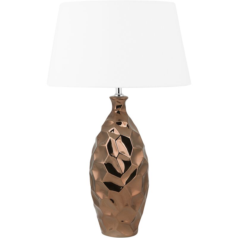 Modern Elegant Glam Table Lamp Bedside Ceramic Table Lamp Copper Tori