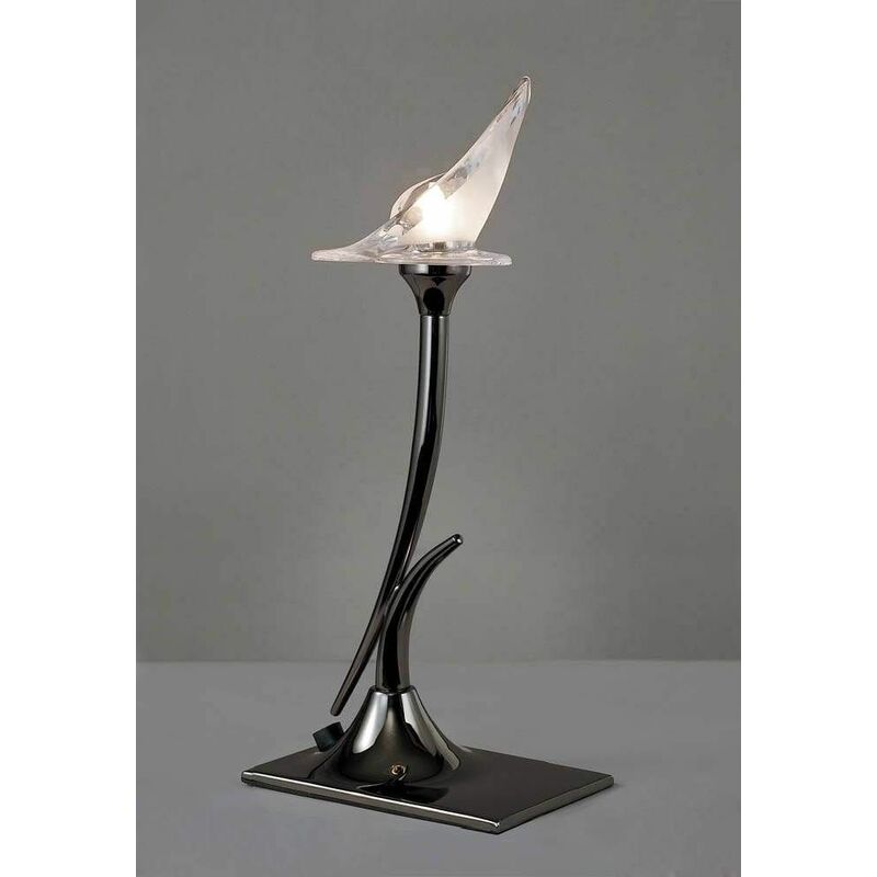 Table lamp Flavia 1 Bulb G9, black chrome