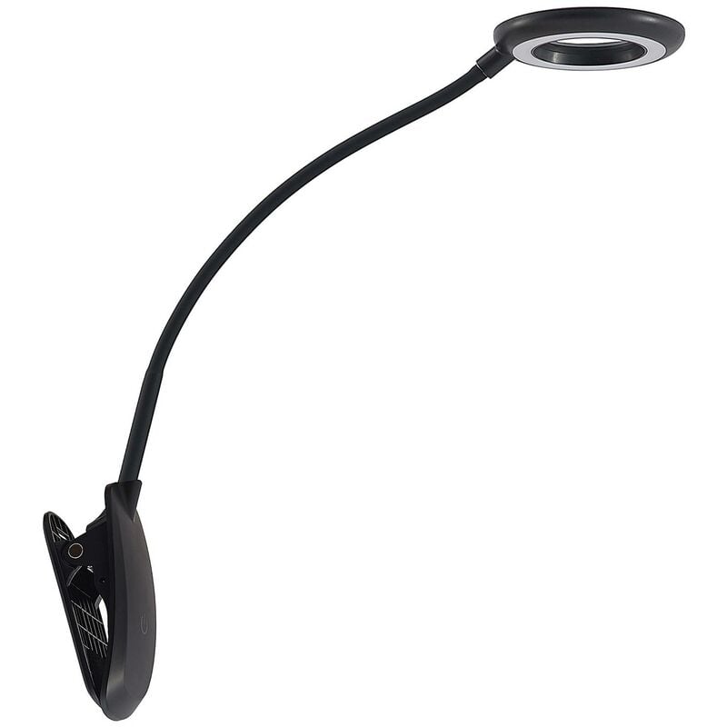 Prios - Table Lamp Harumi (incl. touch dimmer) dimmable (modern) in Black made of Plastic for e.g. Living Room & Dining Room (1 light source,) from