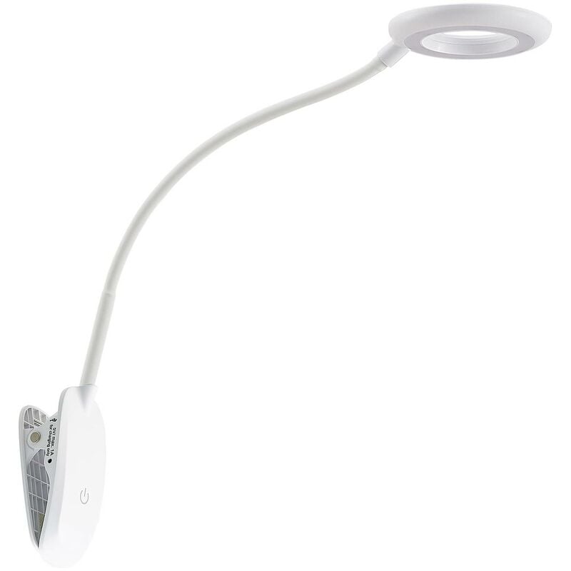 Prios - Table Lamp Harumi (incl. touch dimmer) dimmable (modern) in White made of Plastic for e.g. Living Room & Dining Room (1 light source,) from