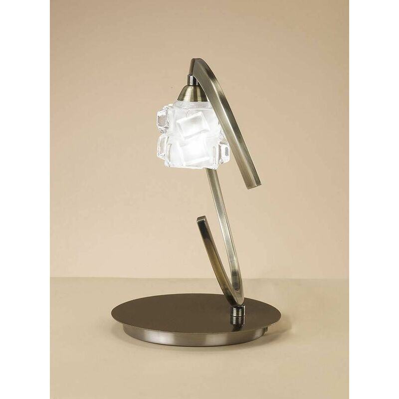 Table Lamp Ice 1 Bulb G9 ECO, antique brass