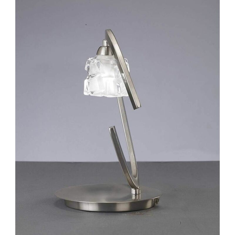 Image of 09-diyas - Table Lamp Ice 1 Bulb G9 eco, satin nickel