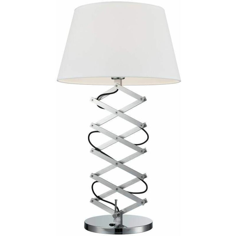 15franklite - Table lamp in satin nickel adjustable height Mekko 1 Bulb