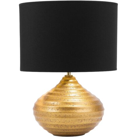 Table Lamp KUBAN Ceramic Gold