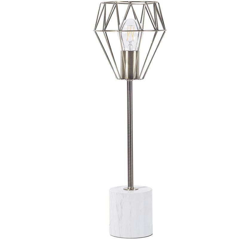 Desk Table Bedside Lamp Light Geometric Diamond Brass Large Mooni