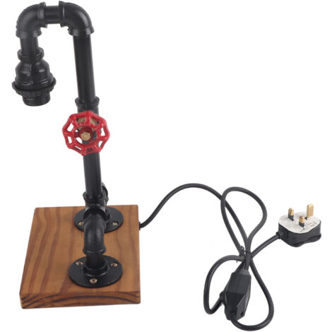 Table Lamp Novel Retro Water Pipe LED Decorative Desk Lamp for Bedroom Restaurant UK 220V
