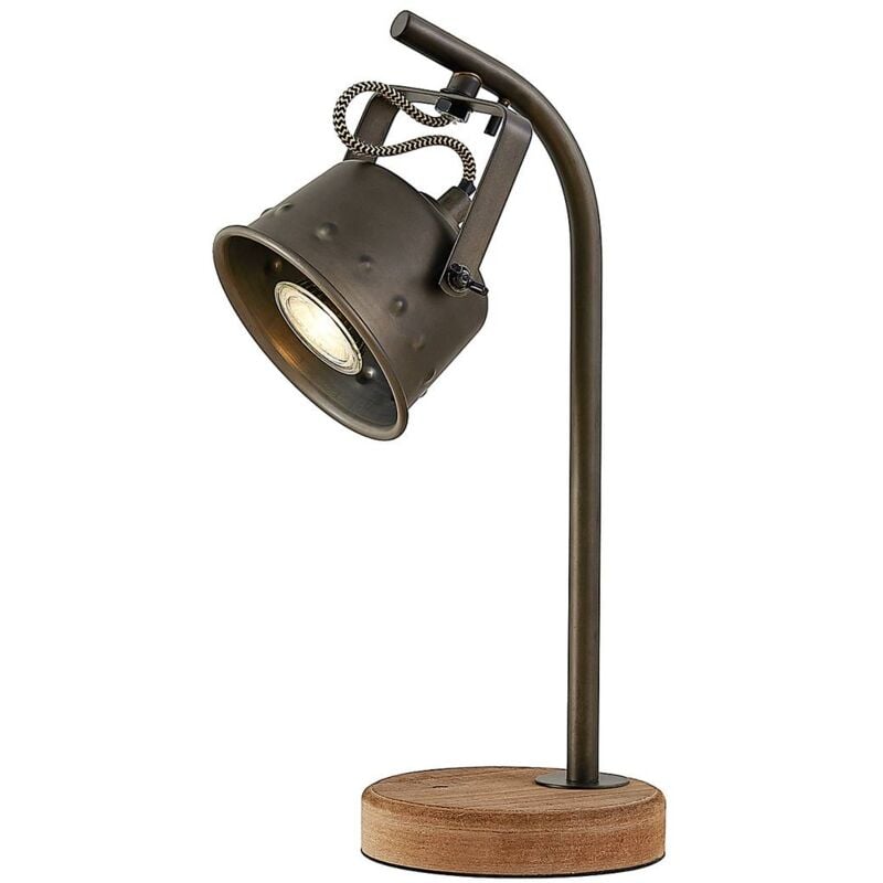 Table Lamp 'Rubinjo' made of Wood for Living Room & Dining Room