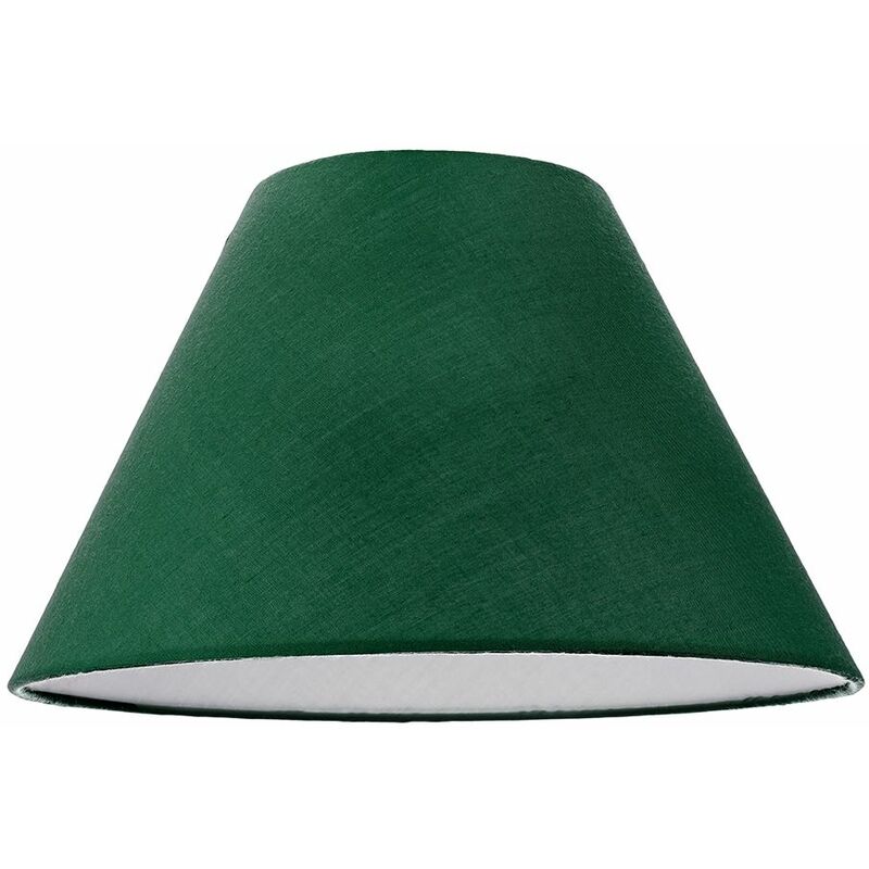 Image of 12 Forest Green Cotton Coolie Lampshade Suitable for Table Lamp or Pendant by Happy Homewares Forest Green