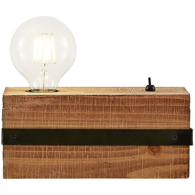Table Lamp 'Sverina' made of Wood for Living Room & Dining Room