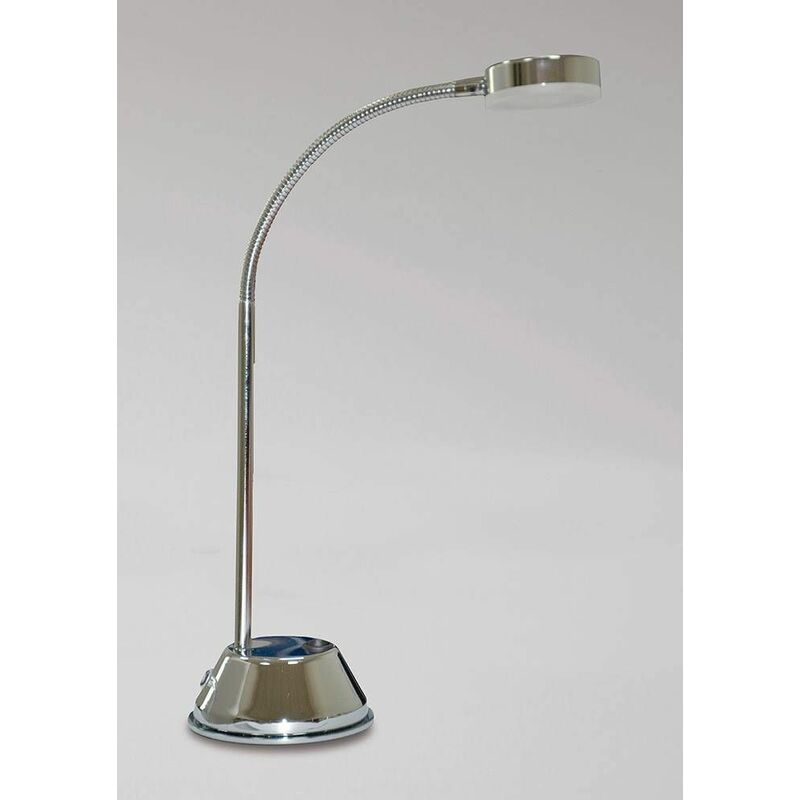 09diyas - Table lamp Tobias 1 Bulb 3W LED 3000K, 300lm, polished chrome / frosted acrylic