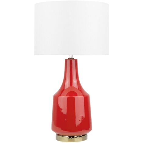 Table Lamp TRIVERSA Ceramic Red