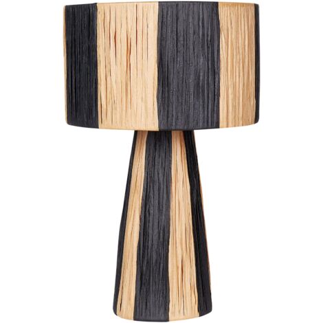 Table Lamp WELMEL Wicker Brown/ Black