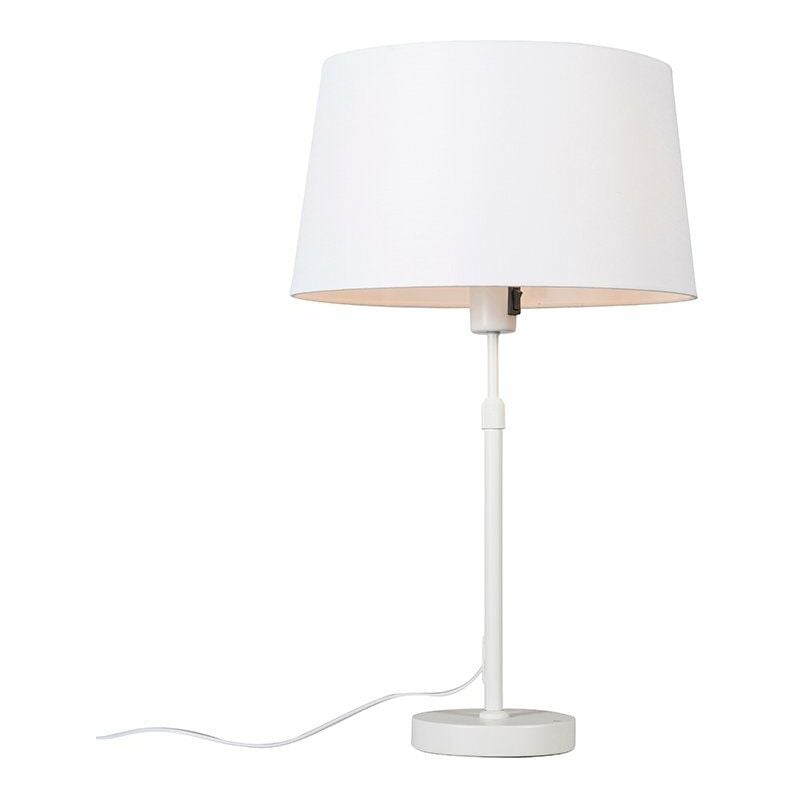 Table Lamp White with White Lampshade 35 cm Adjustable - Parte