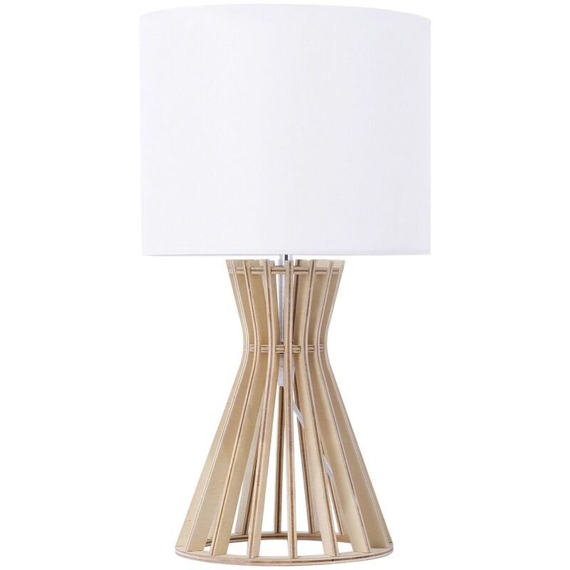 Beliani Table Lamp Carrion Brown/ White