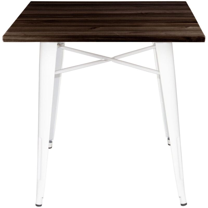 table lank dark wood blanc 80x