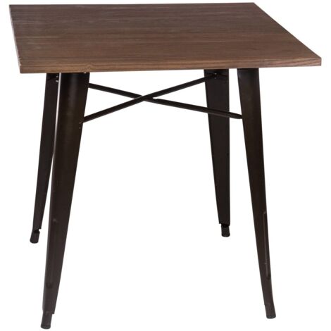 TABLE LANK WOOD 80X80
