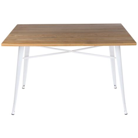 TABLE LANK WOOD BLANCHE 120 x