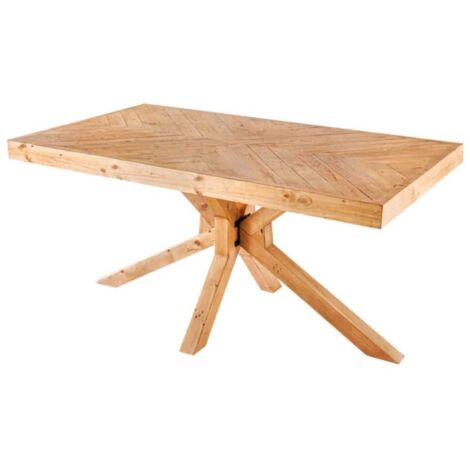 Table LOVARK – Rectangulaire 160 cm – Bois massif de pin – Style rustique