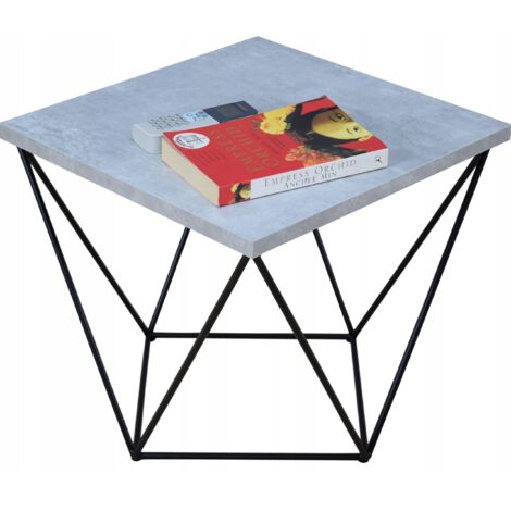 Table lumineuse en béton noir 2K40